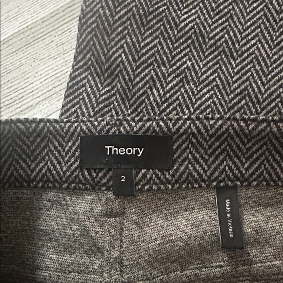 Theory Size 2 Herringbone Flare Leg Dress Pants - Picture 6 of 8